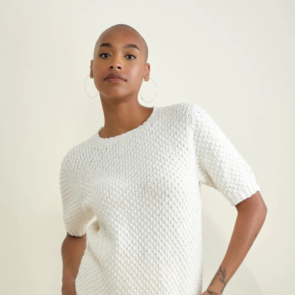360. textured short sleeve sweater - Picture 8 of 8